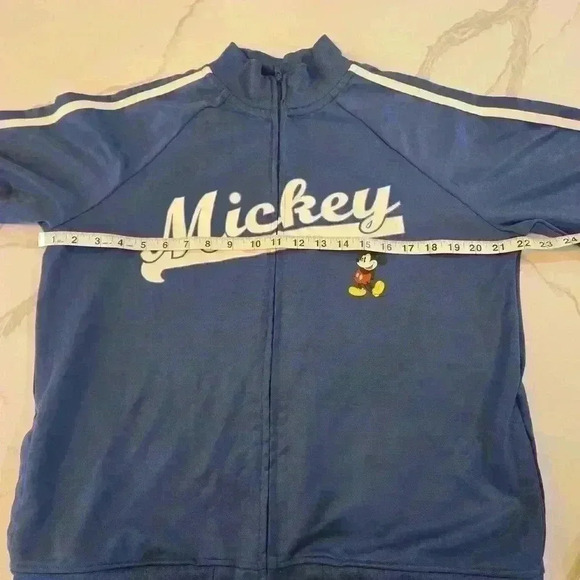 Disney Store Mickey Mouse Womens Full Zip Striped Track Jacket Blue Size XL - Picture 5 of 10